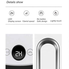 Premium 2 IN 1  Cool & Hot Air / Bladeless Fan Heater with Remote (Height: 79.5 cm) -Square Premium 2 IN 1  Cool & Hot Air / Bladeless Fan Heater with Remote (Height: 79.5 cm) -Square