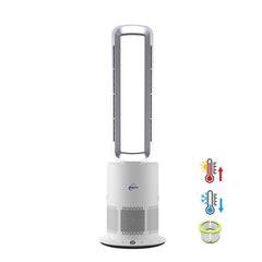 Premium 3 IN 1 Hepa Air Purifier NZ & Cooling & Electric Bladeless Fan Heater with Remote (Height: 85.5cm) -Square Premium 3 IN 1 Hepa Air Purifier NZ & Cooling & Electric Bladeless Fan Heater with Remote (Height: 85.5cm) -Square