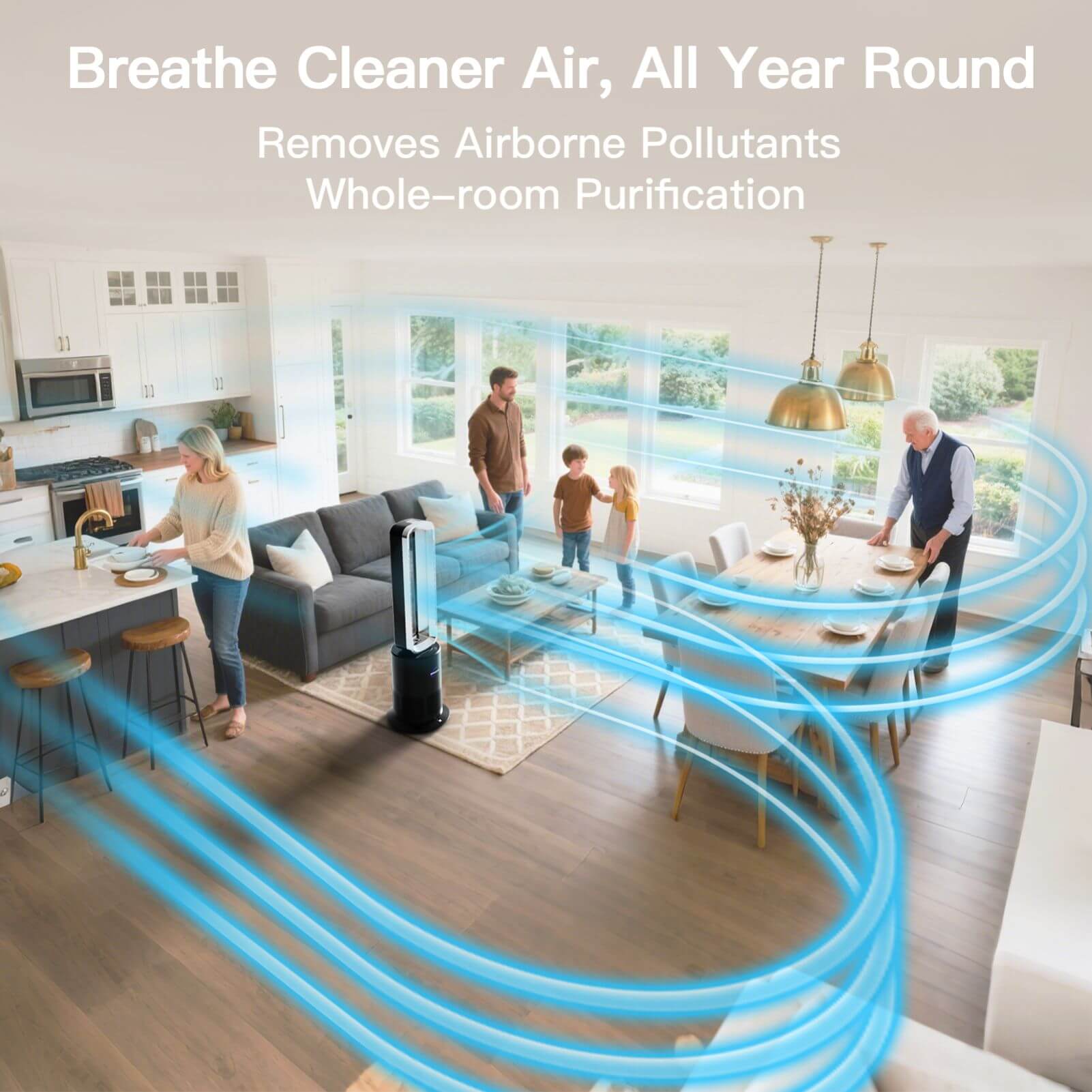 Bladeless Cooling Fan Heater Air Purifier Bladeless Cooling Fan Heater Air Purifier