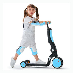 Blue Convertible 3-in-1 Balance Bike, Tricycle, Scooter & Stroller for Aged 1-3-6 Years Old Blue Convertible 3-in-1 Balance Bike, Tricycle, Scooter & Stroller for Aged 1-3-6 Years Old