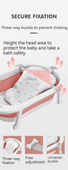Foldable Baby Bath Tub & Soft Drying Bath Seat -Grey