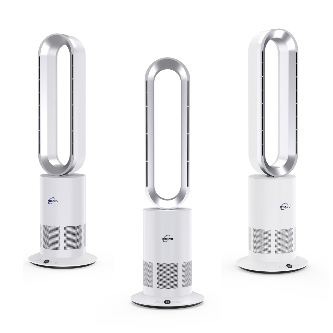 Ultra Strong 2 IN 1 Cool & Hot Air / Bladeless Fan Heater with Remote (Height: 86 cm)