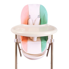 Multifunctional Adjustable Baby High Chair With Dining Table & Wheels -Macaron Multifunctional Adjustable Baby High Chair With Dining Table & Wheels -Macaron