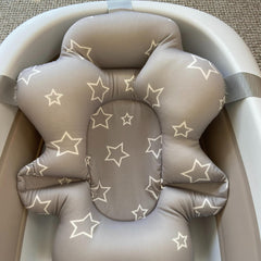 Foldable Baby Bath Tub & Soft Drying Bath Seat -Grey
