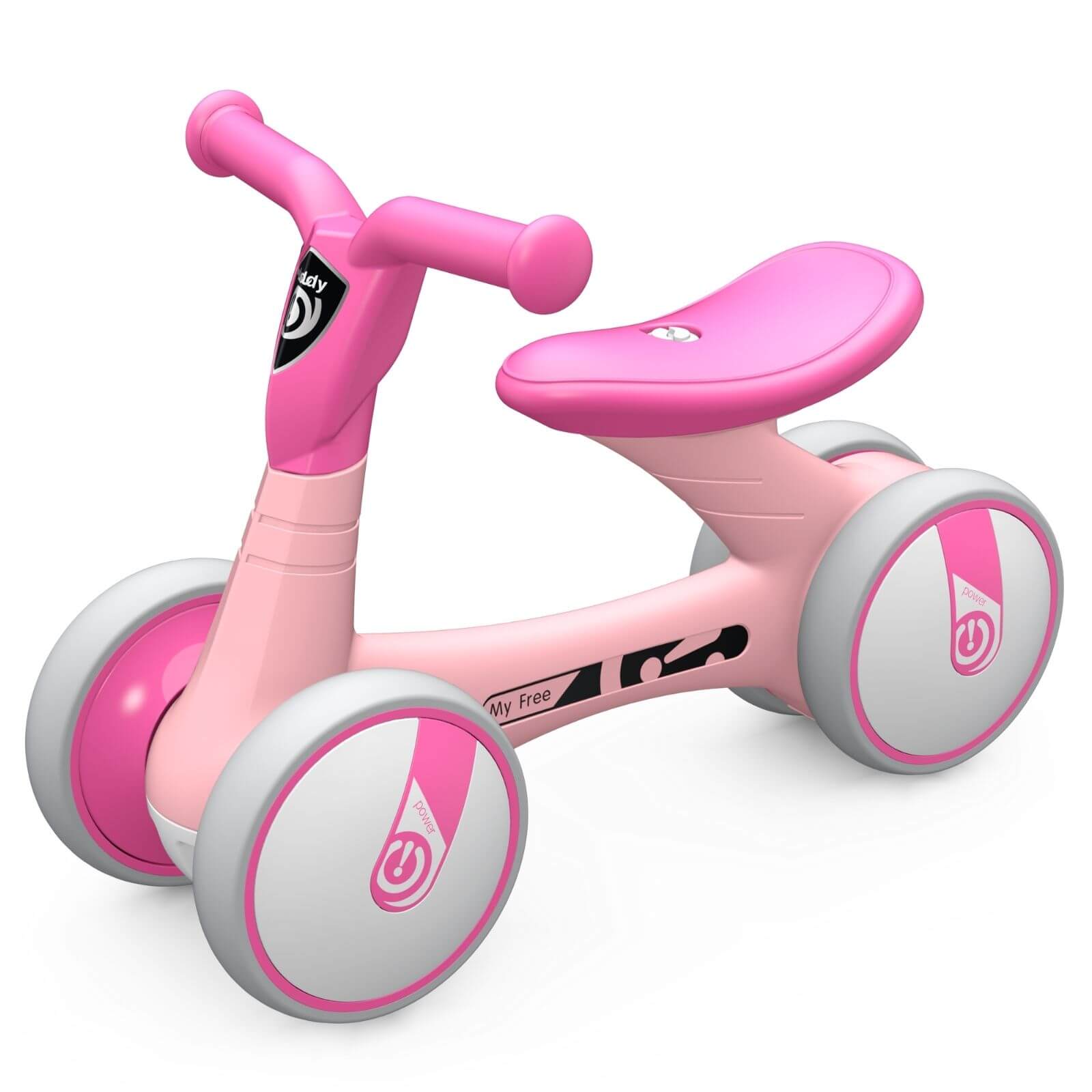 Best Cool Lightweight Four Wheel Kids Balance Bike NZ 1006 Pink
