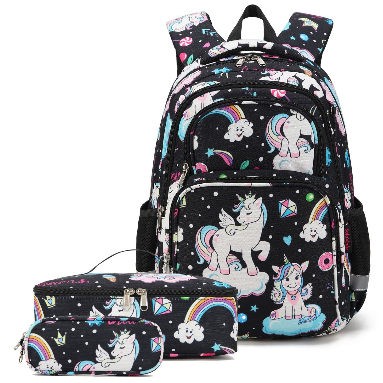 Black new arrivals unicorn backpack