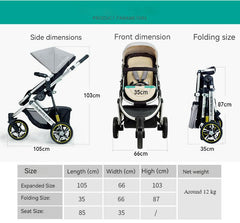 Three Wheels Baby Stroller Baby Pram size chart Three Wheels Baby Stroller Baby Pram size chart