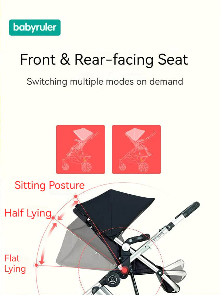 Three Wheels Baby Stroller Baby Pram front and rear facing seat Three Wheels Baby Stroller Baby Pram front and rear facing seat