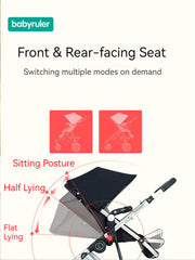 Three Wheels Baby Stroller Baby Pram front and rear facing seat Three Wheels Baby Stroller Baby Pram front and rear facing seat