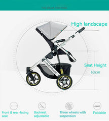 Three Wheels Baby Stroller Baby Pram main functions  Three Wheels Baby Stroller Baby Pram main functions