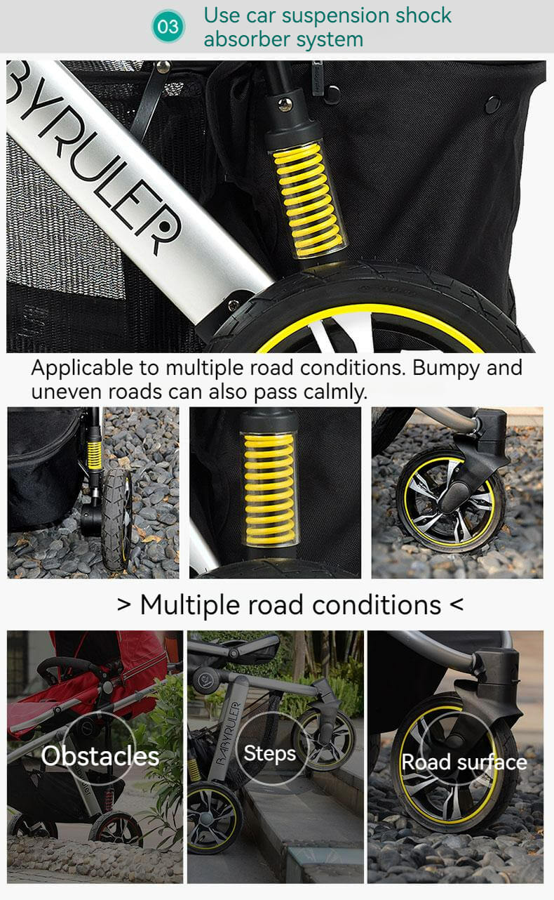 Three Wheels Baby Stroller Baby Pram solid rubber wheels Three Wheels Baby Stroller Baby Pram solid rubber wheels