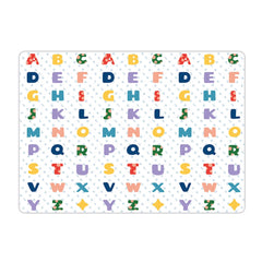 200x180x1 cm Foldable Baby Playmat with Carry Bag - Letters & Stars Sides-D