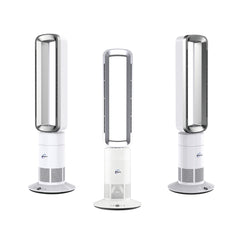 Premium 2 IN 1  Cool & Hot Air / Bladeless Fan Heater with Remote (Height: 79.5 cm) -Square