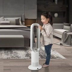 Premium 3 IN 1 Cool & Hot Air / Heater +HEPA 11 Filter Purifier Bladeless Fan with Remote (Height: 86 cm)