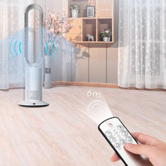 Premium 2 IN 1 Portable Cool & Hot Air / Heater Bladeless Fan with Remote (Height: 66 cm)