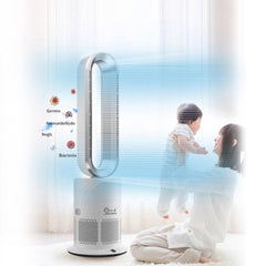 Premium 2 IN 1  Cool & Hot Air / Heater Bladeless Fan with Remote (Height: 86 cm)