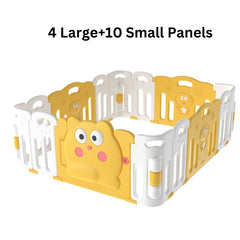 Luxurious  Adorable Solid Baby Playpen 189*158*63cm (Yellow Cat)