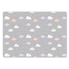 200x1800x1 cm Foldable Baby Playmat with Carry Bag - Cloud & Tree Double Sides-B