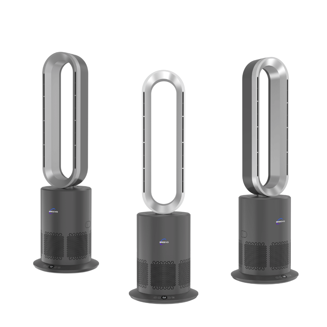 Premium 3 IN 1 Hepa Air Purifier NZ & Cooling & Electric Bladeless Fan Heater with Remote (Height: 86 cm)