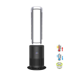 Premium 3 IN 1 Hepa Air Purifier NZ & Cooling & Electric Bladeless Fan Heater with Remote (Height: 85.5cm) -Square