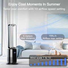 Bladeless Cooling Fan Heater Air Purifier