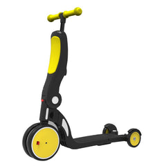 Christmas Gift Yellow Convertible 3-in-1 Balance Bike, Tricycle & Scooter for Aged 1-3-6 Years Old