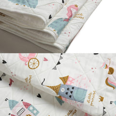 Baby & Kid Bed Waterproof Sheet With Wings-Princess & Castle