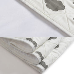 Baby & Kid Bed Waterproof Sheet With Wings-Grey Cloud
