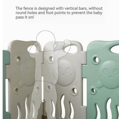 Luxurious Baby Playpen 16+2 Panels (Little Froggy-Green)