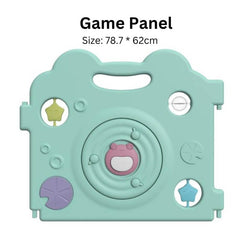 Luxurious Baby Playpen 16+2 Panels (Little Froggy-Green)