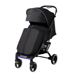Dearst Four Wheels Lightweight Folding Baby Stroller with Footmuff, Raincover and more-Black