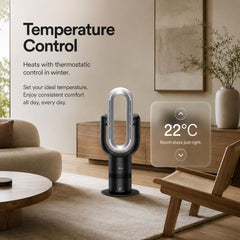 Breevo ThermalFlow Pro Black temperature control display showing 22 °C target temperature