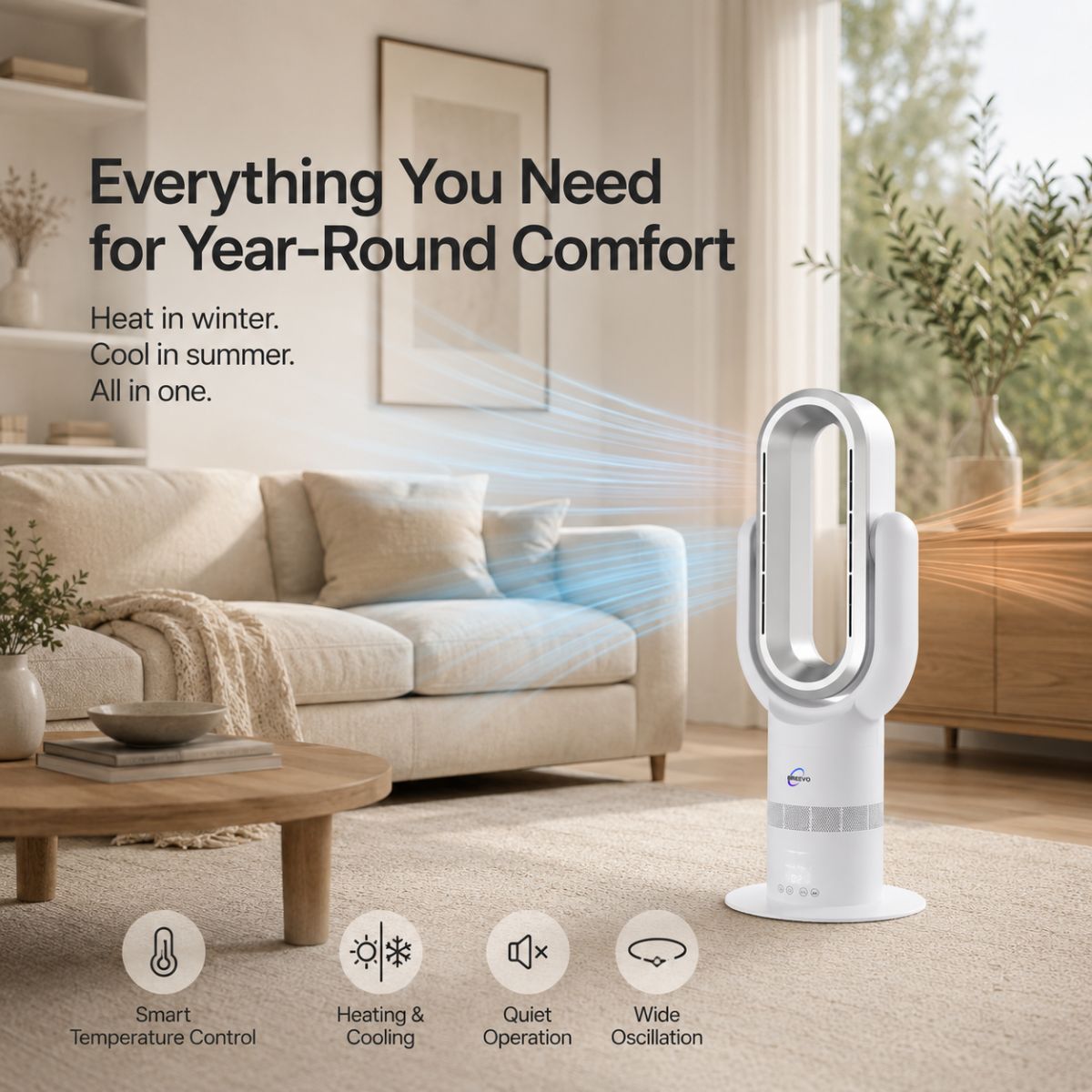 Breevo ThermalFlow Pro White everything you need for year-round bedroom comfort