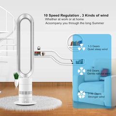 Premium Cool Bladeless Fan with Remote (Height: 98 cm)