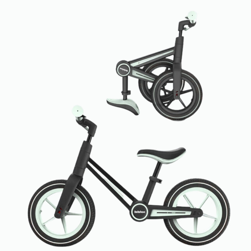 Premium Foldable & Adjustable Green Racing Balance Bike | Christmas Gift for Kids Aged 2-5 for Kids Aged 2-5