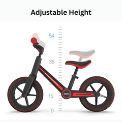 Premium Foldable & Adjustable Brown Racing Balance Bike | Christmas Gift for Kids Aged 2-5