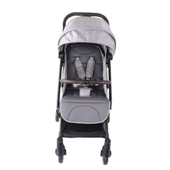 Four Wheels Lightweight Folding Baby Stroller Extra with Hidden Blackout Curtain-Grey