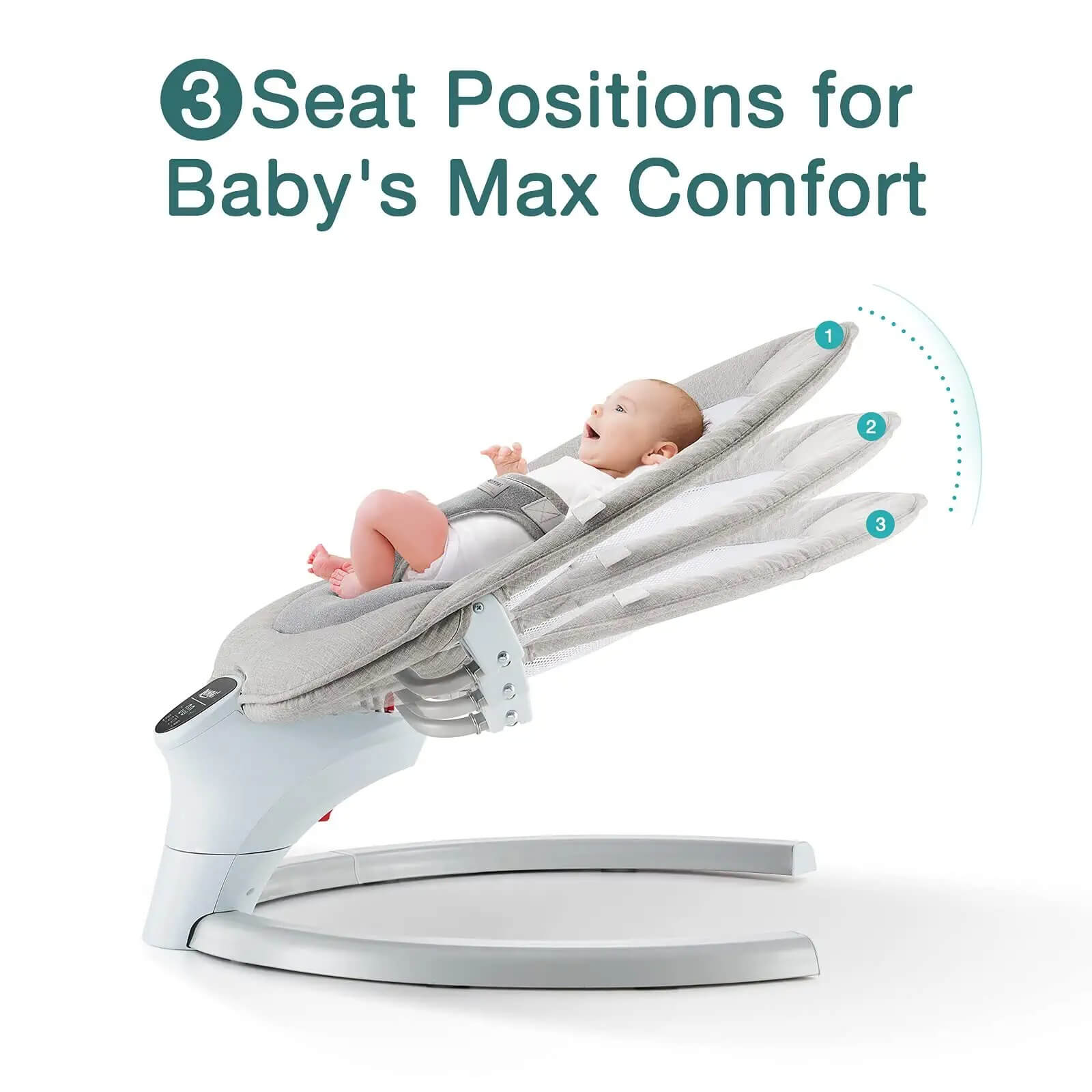 Smart Baby Swing Cradle Rocker/ Bouncer Seat with Dinning Table-Grey ...