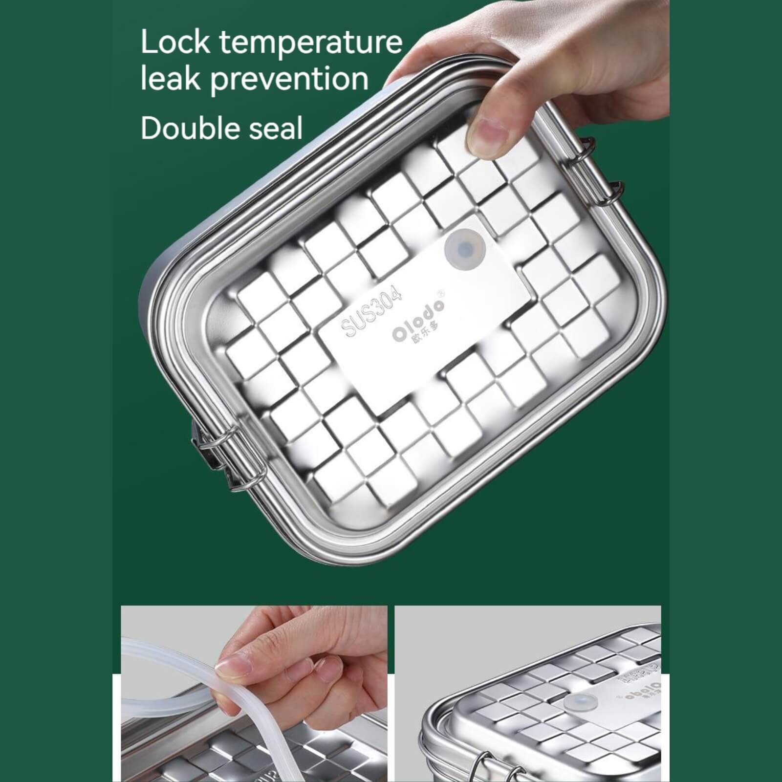 304 Stainless Steel Bento Lunch Box Leak prevention