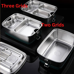 304 Stainless Steel Bento Lunch Box two differents grids