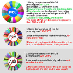 3D Printing Pen PCL Filament Refills 20 Colors