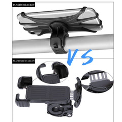 Aluminum Alloy Bike/ Motorcycle Phone Holder Plastic vision vs Aluminum Alloy vision