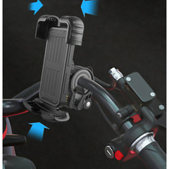 Aluminum Alloy Bike/ Motorcycle Phone Holder in a motorcycle handle