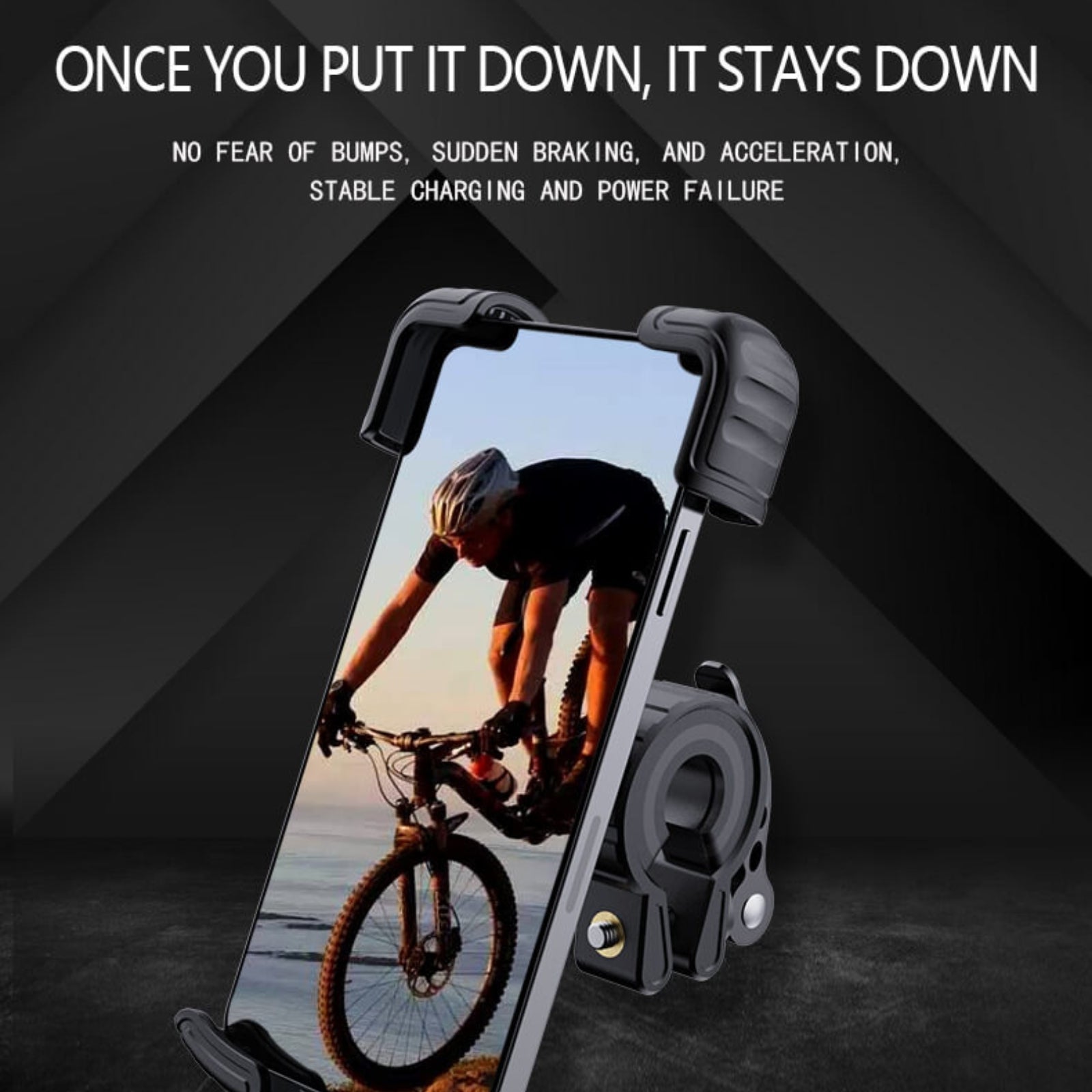Aluminum Alloy Bike/ Motorcycle phone holder free rotation and stable positon