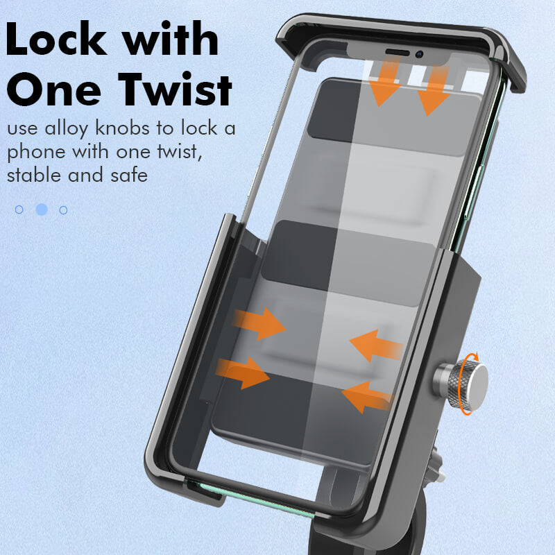 Aluminum Alloy Bike Phone Holder easy to lock