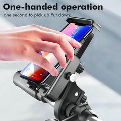 Aluminum Alloy Bike Phone Holder with a hand