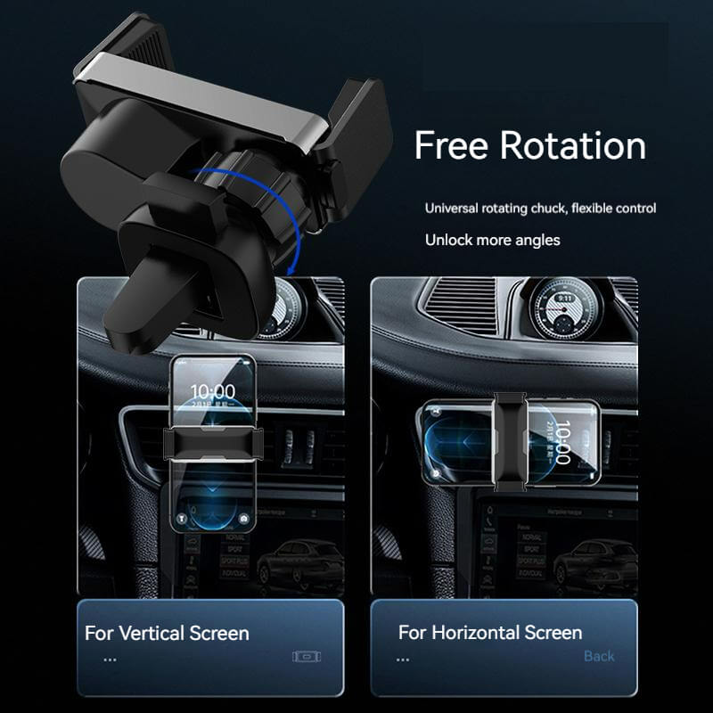 Automatic Clamping Car Phone Holder | Car Phone Mount free rotation