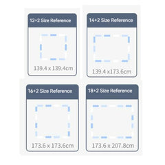 Baby Playpen blue size chart