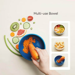 Baby Toddler Suction Cup Set Kids Tableware Thermal Stainless Steel Bowl uses
