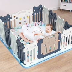 Baby-playpen-NZ-blue-and-white-14-panels-baby